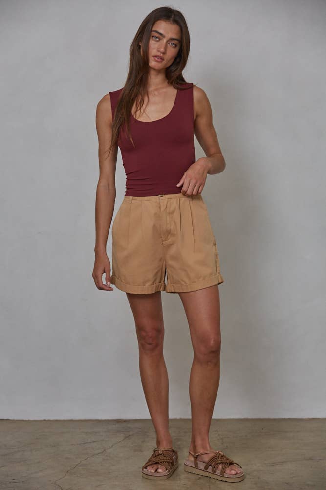 Double Layered Seamless Top: White